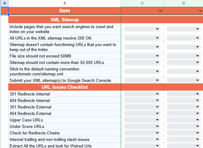 audit checklist