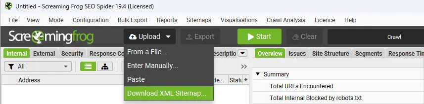 download xml sitemap