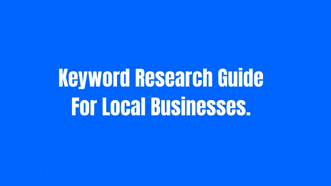 Local business keyword research Manchester